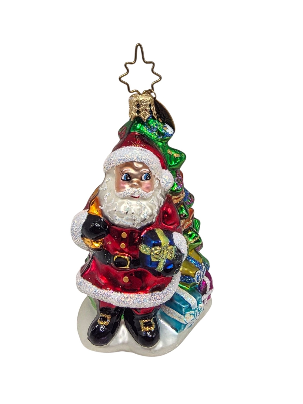 Christopher Radko Hand Blown Glass Santa Claus Christmas Tree Ornament 3.5"